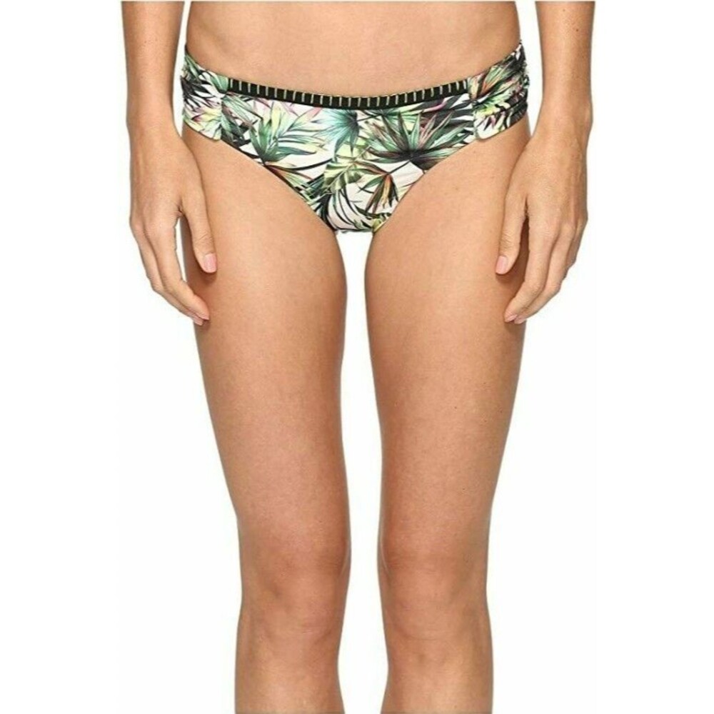 Lucky Brand Junior's Coastal Palms Side Sash Hipster Bikini Bottom Size S 10803